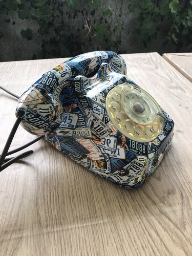 Telefono vintage disco - telefono, a