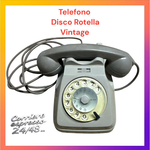 Telefono fisso vintage disco - a,