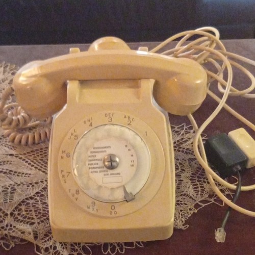 Telefono fisso vintage disco - telefono,