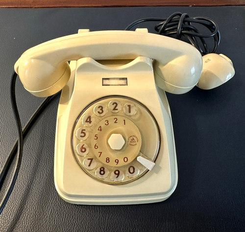 Telefono vintage crema - vintage,