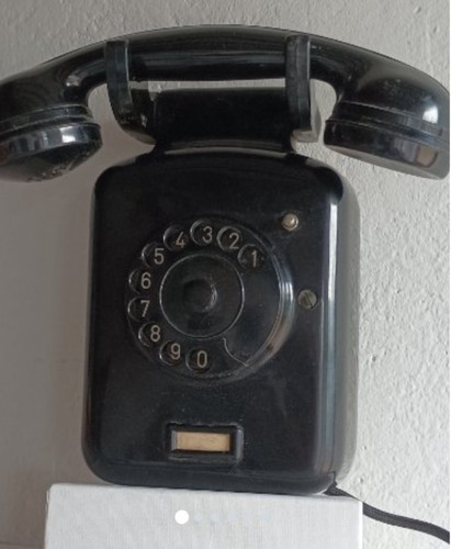 Telefono parete bachelite nero - parete,