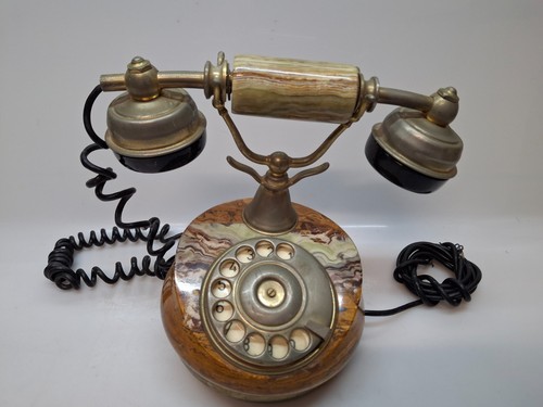 Telefono vintage onice ottone - vintage,