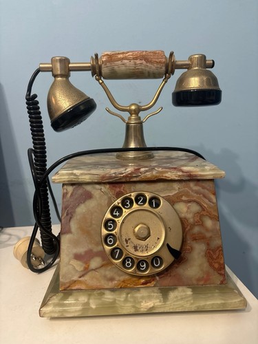 Telefono fisso vintage disco - telefono, a