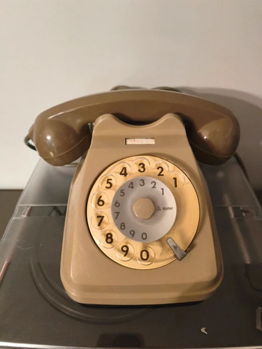 Telefono fisso vintage disco - vintage,