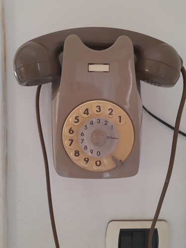 Telefono vintage disco - telefono, a